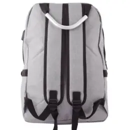 Comet Laptop Backpack & USB Port Grey Back